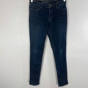 Eddie Bauer Women Modern Slim Dark Wash Denim‎ Jeans Size 6 Tall